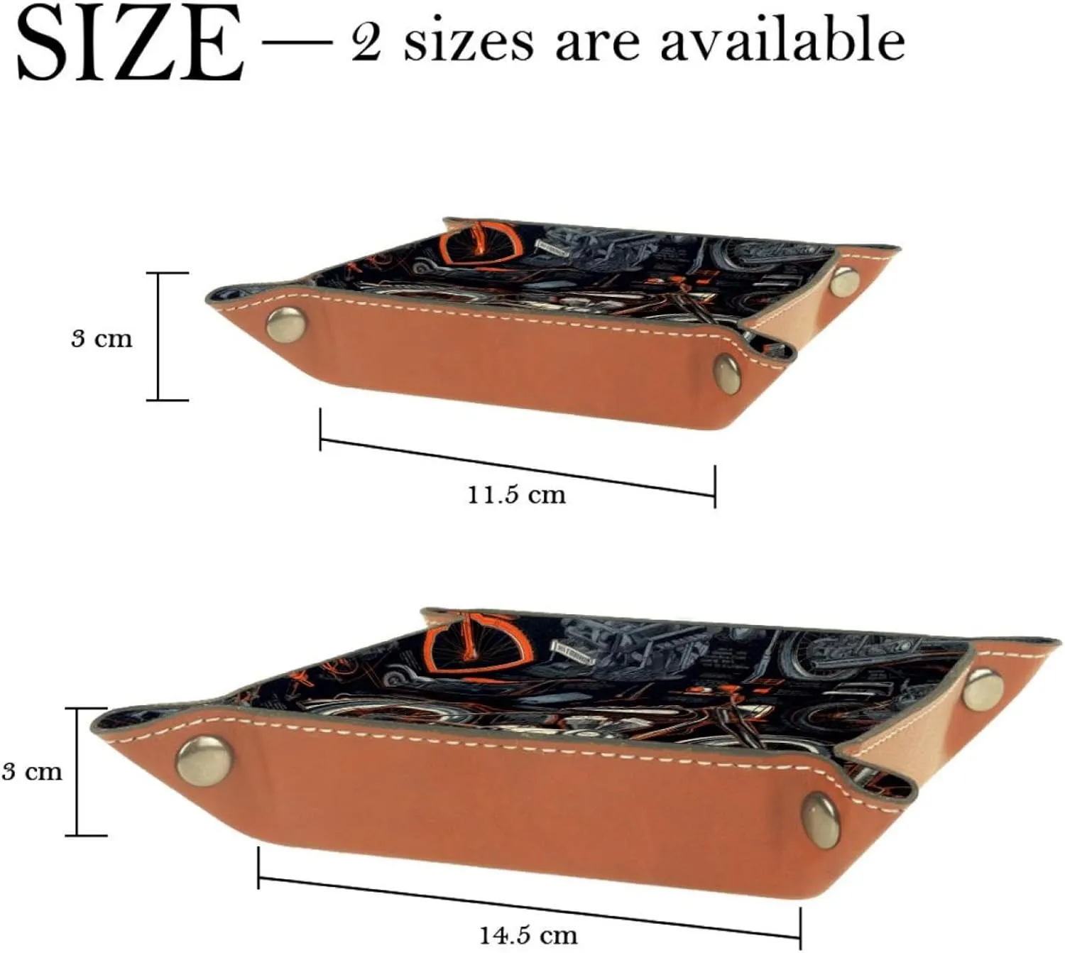 Cool Motorcycle Theme Stacking Jewelry Organizer Trays, Small Drawer Organizer Tray for Jewelry, Bracelets, Earrings, Rings, Convenient and Stylish Storage, 20.5x20.5cm, snh-001