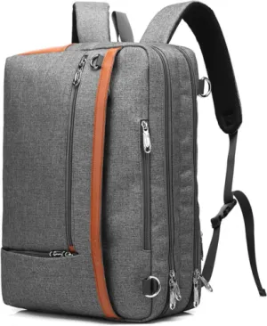 CoolBELL Convertible Backpack Shoulder bag Messenger 17.3 Inches, New Grey