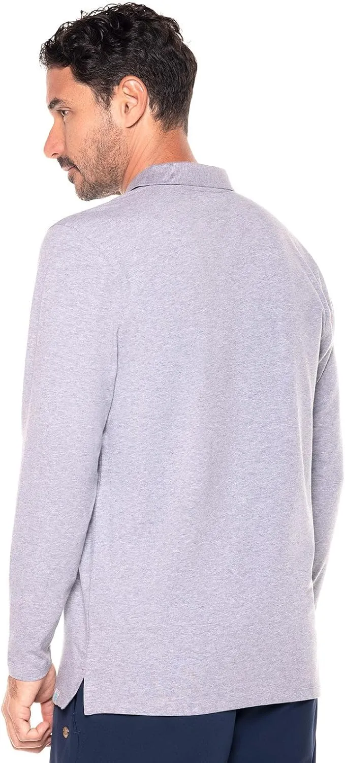 Coolibar UPF 50  Men's Coppitt Long Sleeve Weekend Polo - Sun Protective