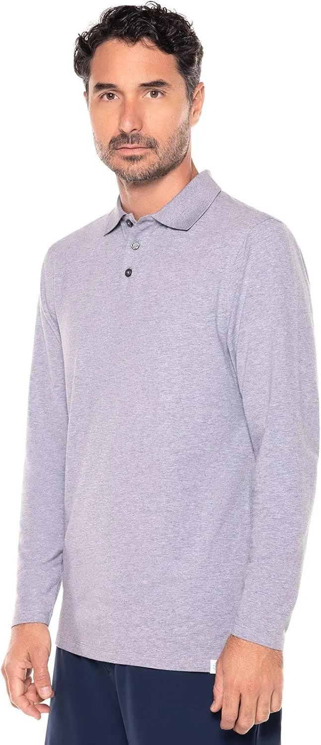 Coolibar UPF 50  Men's Coppitt Long Sleeve Weekend Polo - Sun Protective