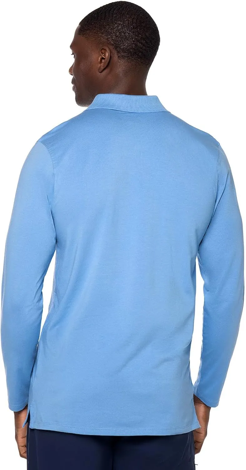 Coolibar UPF 50  Men's Coppitt Long Sleeve Weekend Polo - Sun Protective