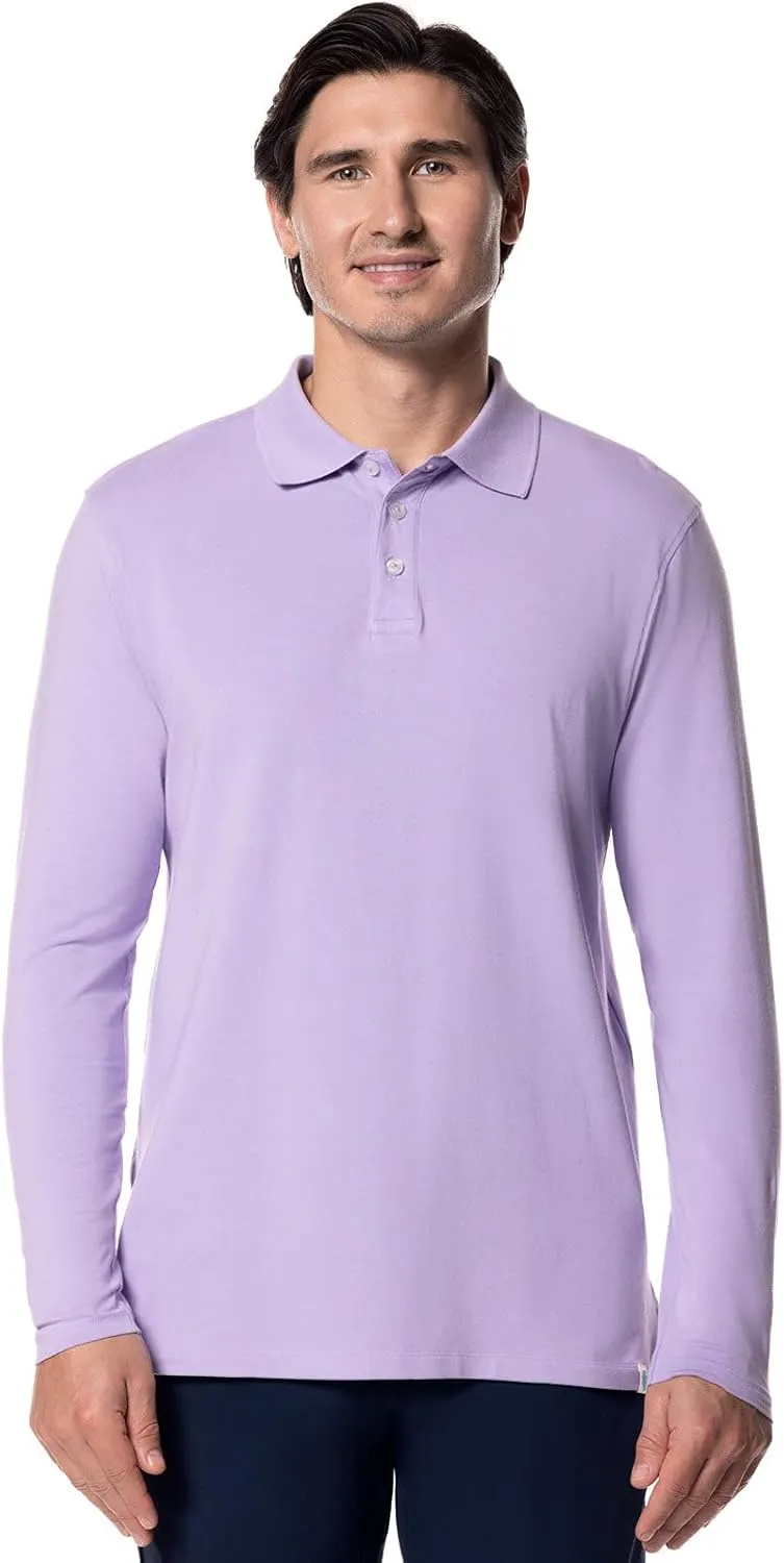 Coolibar UPF 50  Men's Coppitt Long Sleeve Weekend Polo - Sun Protective