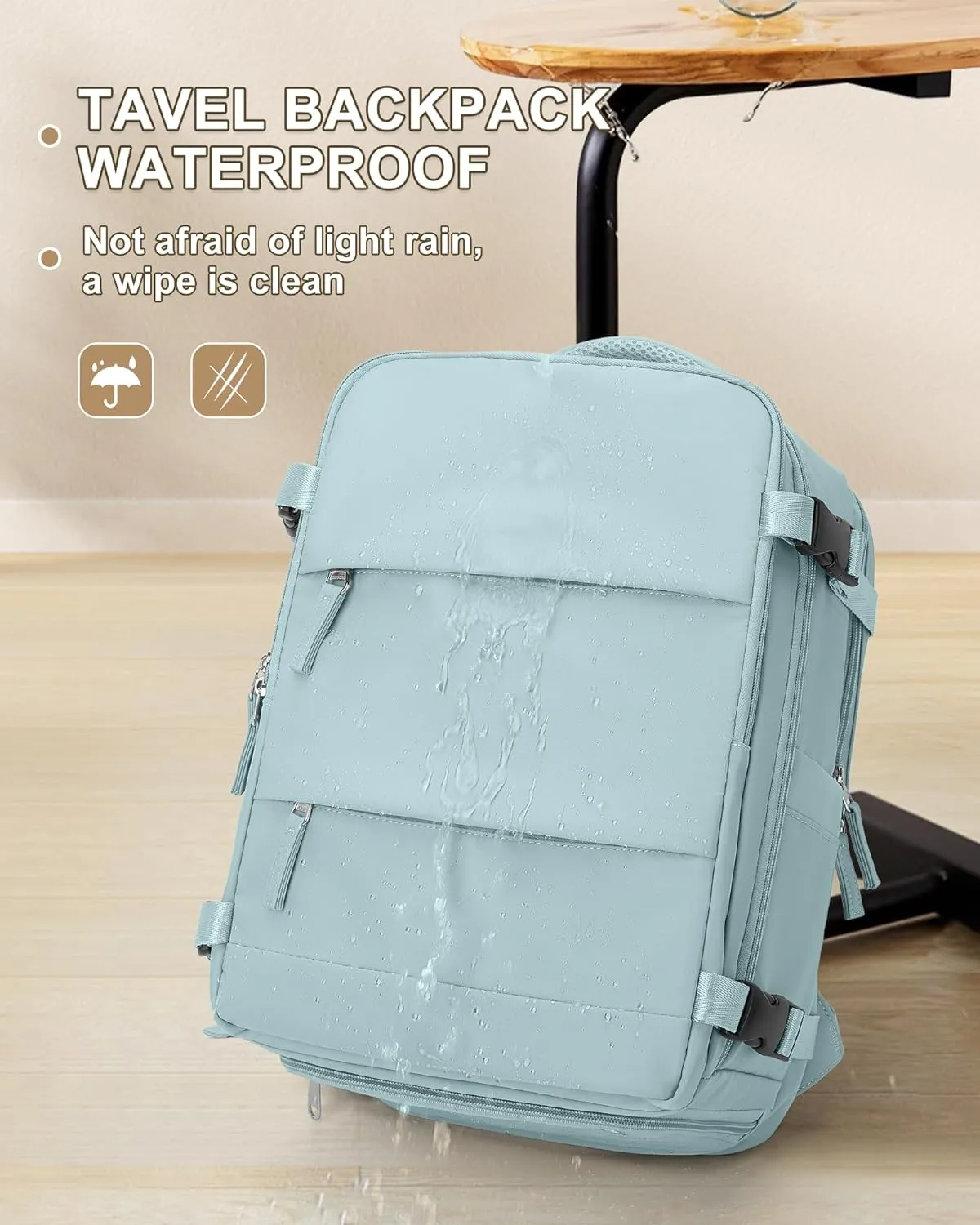 coowoz Large Travel Backpack Carry On for Women Man Gym Backpack with Laptop Compartment Mochila de Viaje Teacher Personal Item Backpack Rucksack Airplane Accessories Must Haves Blue