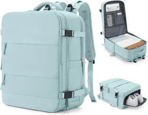 coowoz Large Travel Backpack Carry On for Women Man Gym Backpack with Laptop Compartment Mochila de Viaje Teacher Personal Item Backpack Rucksack Airplane Accessories Must Haves Blue
