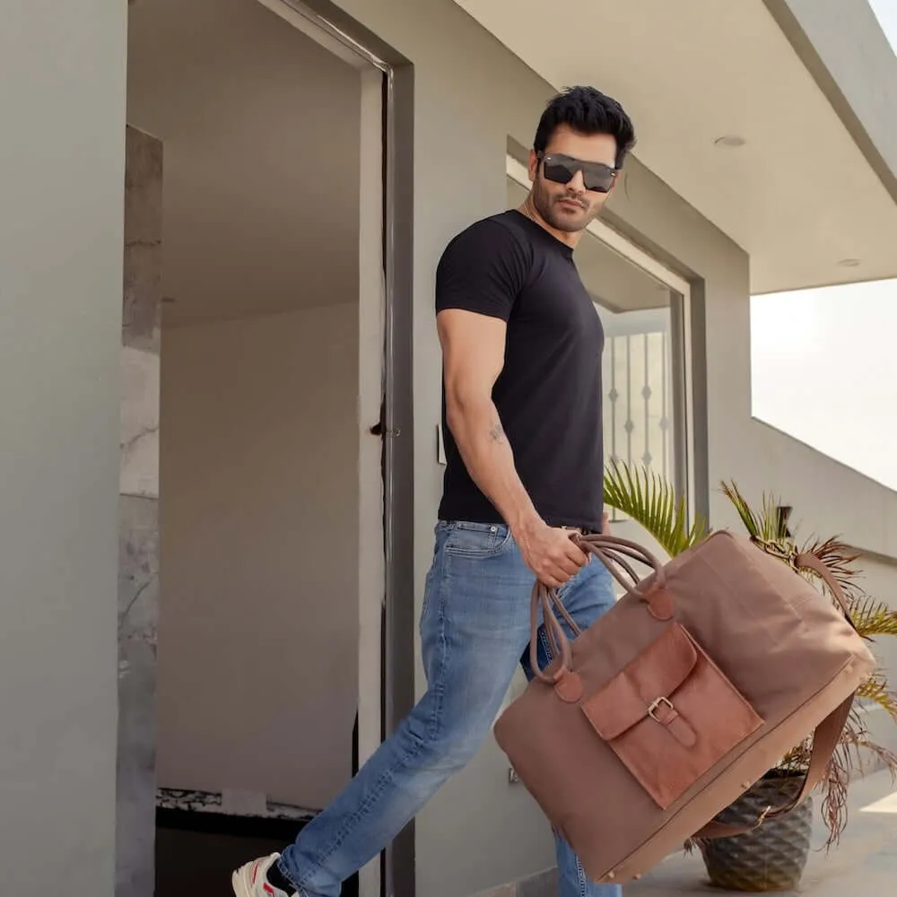 Cord Duffle Bag For Men & Women - Chocolate