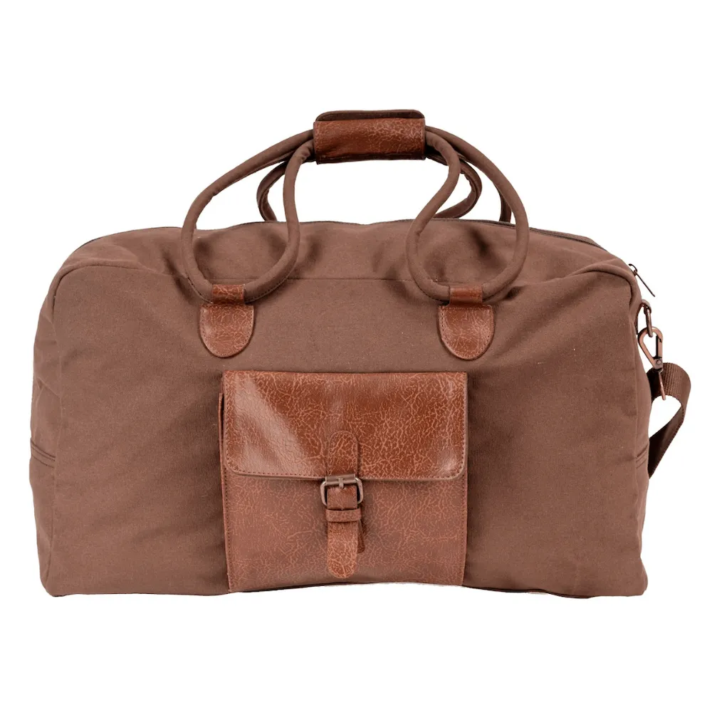 Cord Duffle Bag For Men & Women - Chocolate