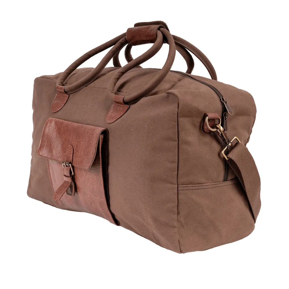 Cord Duffle Bag For Men & Women - Chocolate