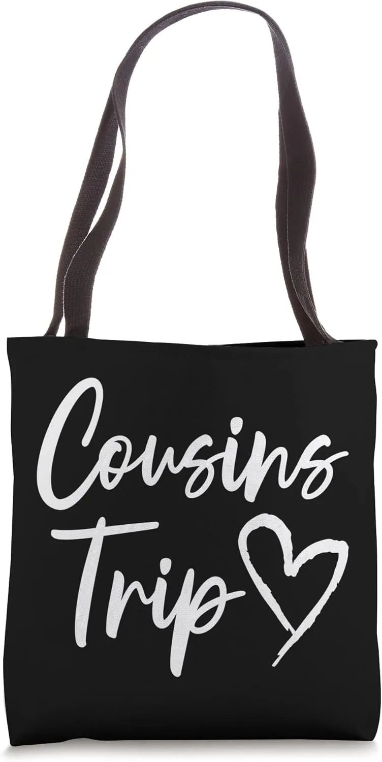 Cousins Trip Heart Vacation Travel Cousins Weekend Tote Bag