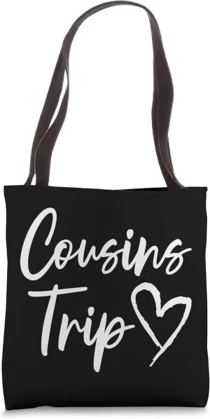 Cousins Trip Heart Vacation Travel Cousins Weekend Tote Bag