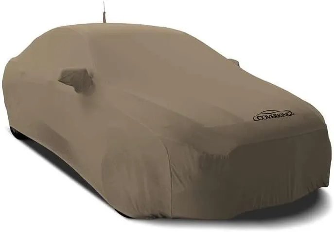 Coverking Custom Fit Exterior Car Cover Designed for Select Ford Mustang Model Vehicles: Satin Stretch Fabric, Tan