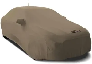 Coverking Custom Fit Exterior Car Cover Designed for Select Ford Mustang Model Vehicles: Satin Stretch Fabric, Tan