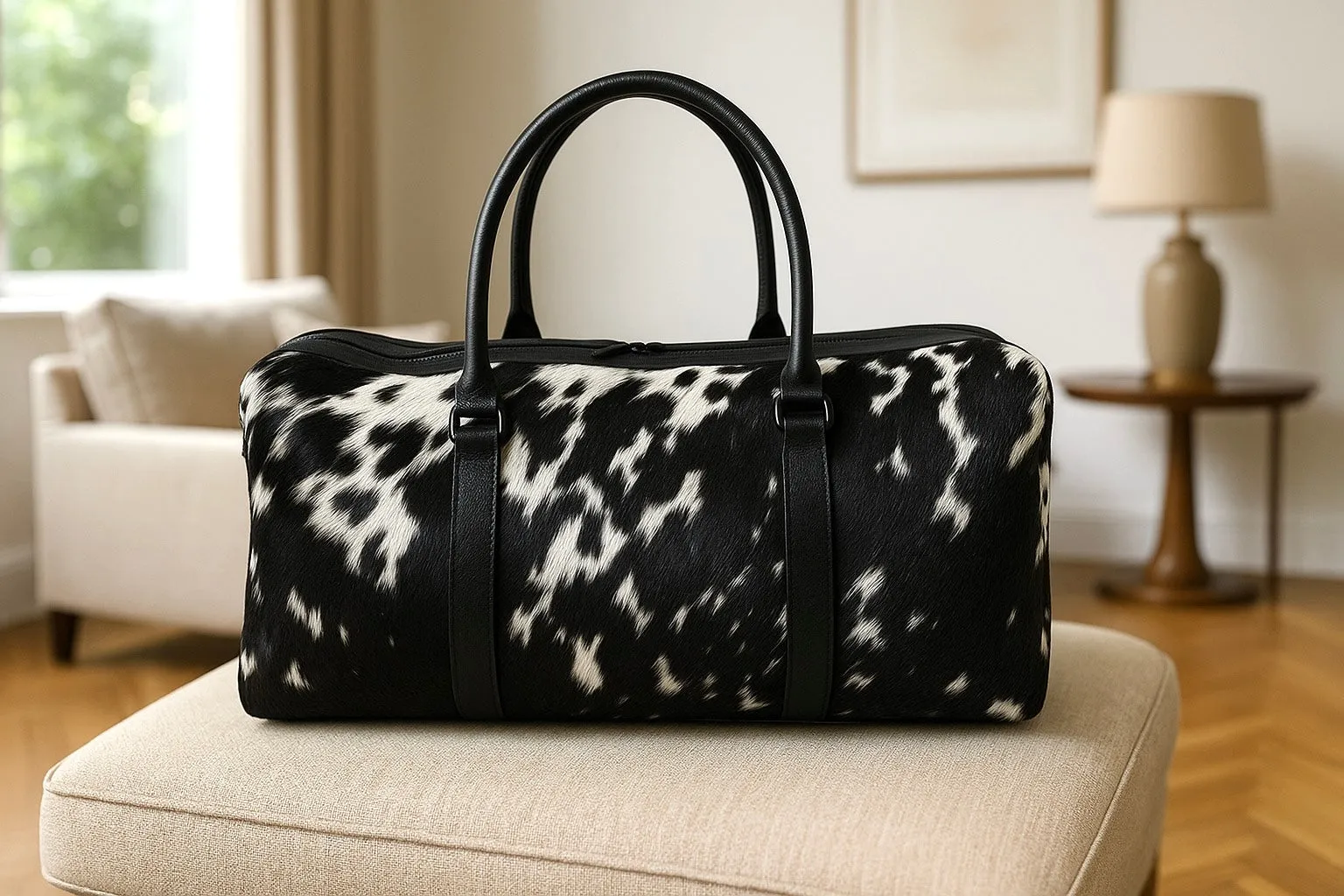 Cowhide Duffel Bag | Travel Bag