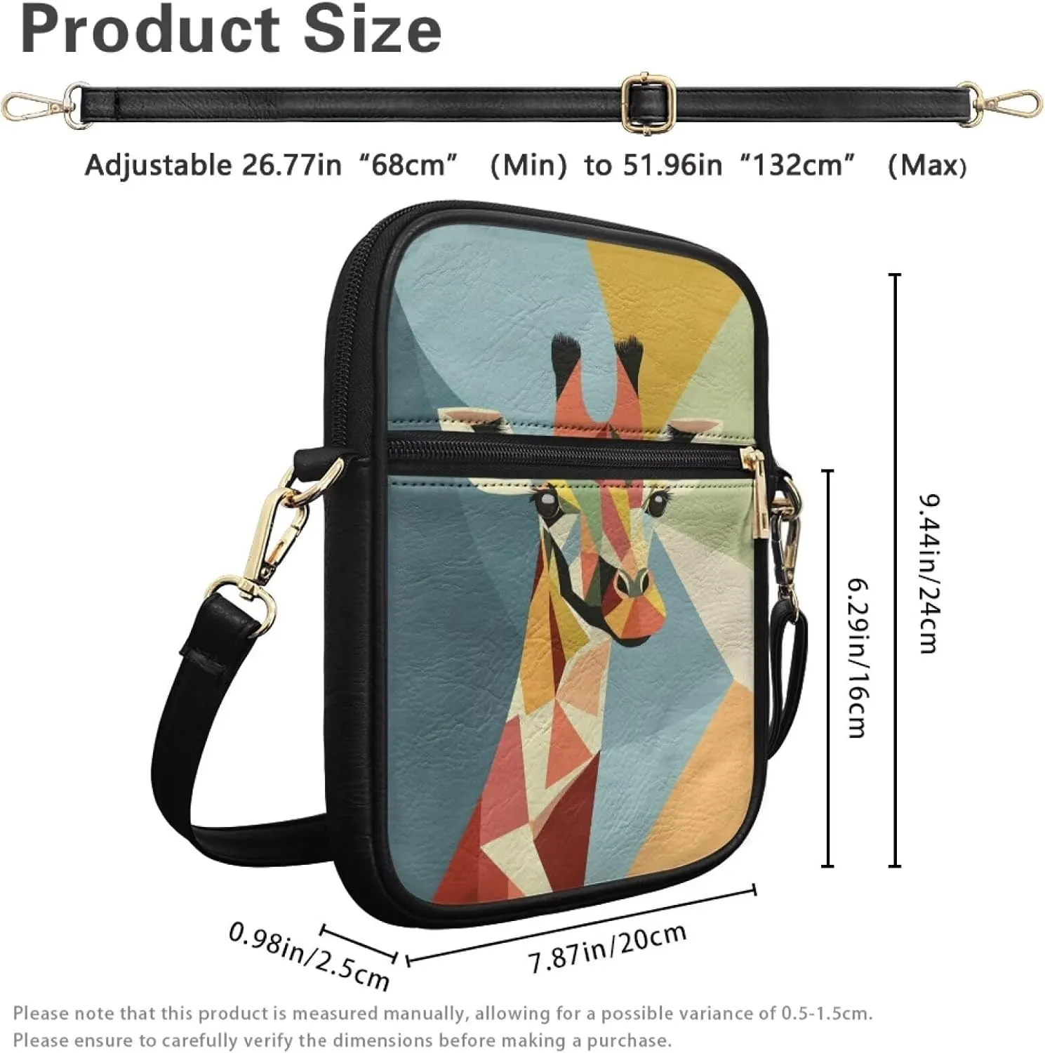 Crossbody Bags for Women Travel Abstract Art Shoulder Bag Leather Messenger Purse