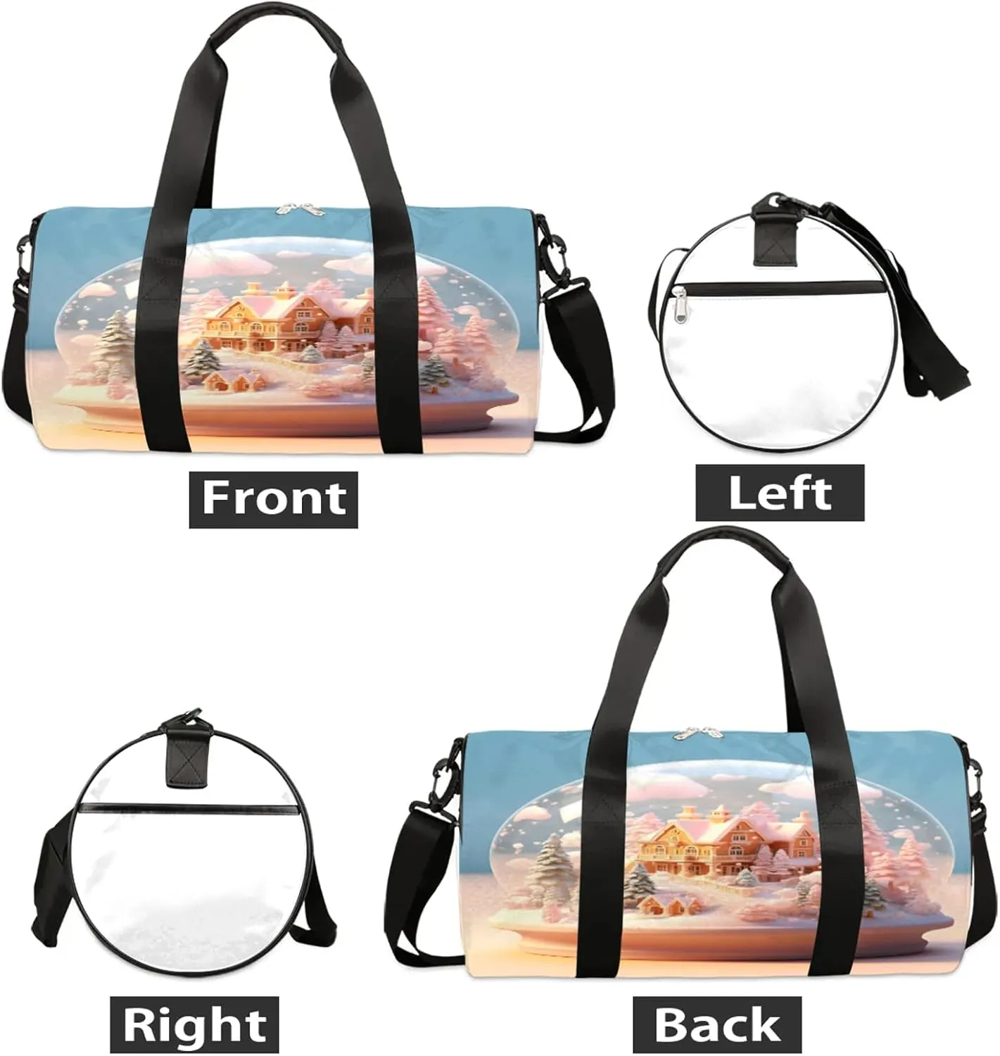 Crystal Ball Pattern Sports Gym Bag for Men Women Lightweight Travel Duffle Bag with Shoulder Strap Waterproof Carry On Weekender Overnight Bag for Travel Sports Gym