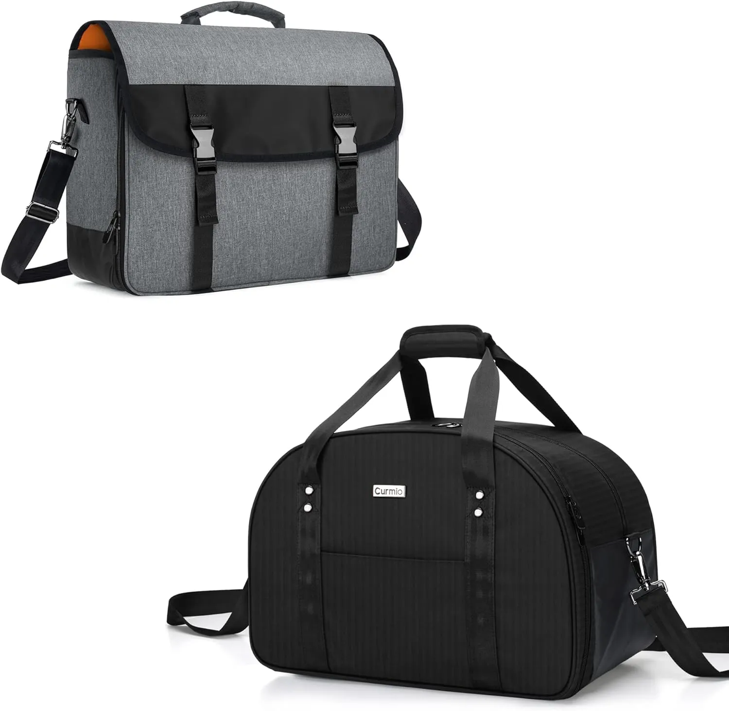 CURMIO Bartender Kit Travel Carrying Bag with Shoulder Strap for Wine and Cocktail Shaker, Messenger Bag for Bar Tools Set