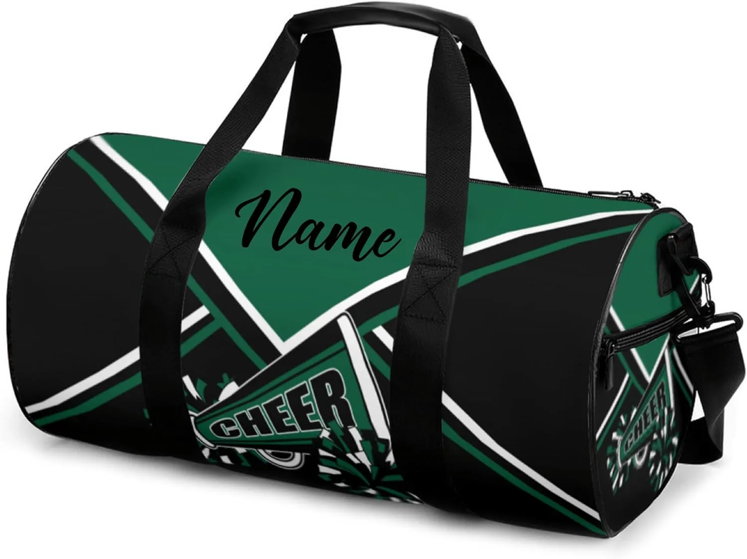 Custom Cheer Bags for Cheerleaders, Personalized Cheerleading Bag with Name Sports Duffle Bag Gym Travel Perform Training Bag (Dark green)