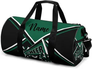 Custom Cheer Bags for Cheerleaders, Personalized Cheerleading Bag with Name Sports Duffle Bag Gym Travel Perform Training Bag (Dark green)