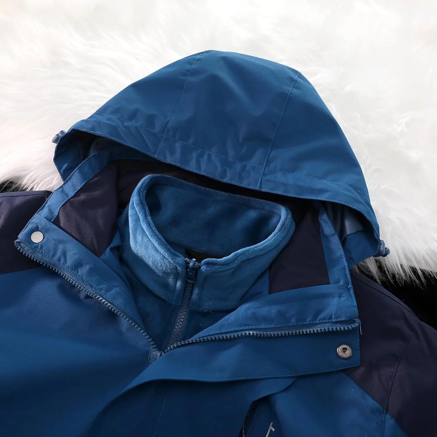 Custom Men's 3-in-1 Jacket, Winter Fleece Jacket And Waterproof Windproof Outdoor Sports Jacket