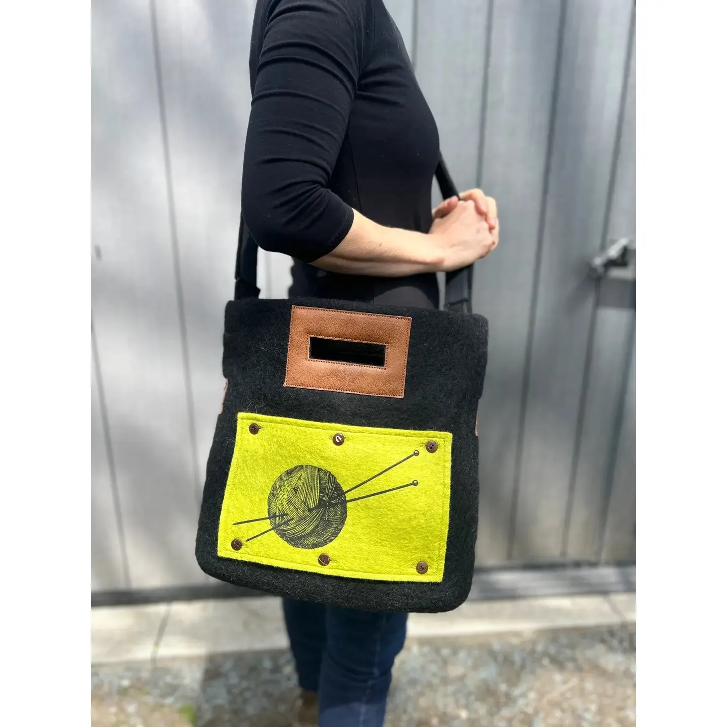 Customizable Felted Wool Tote