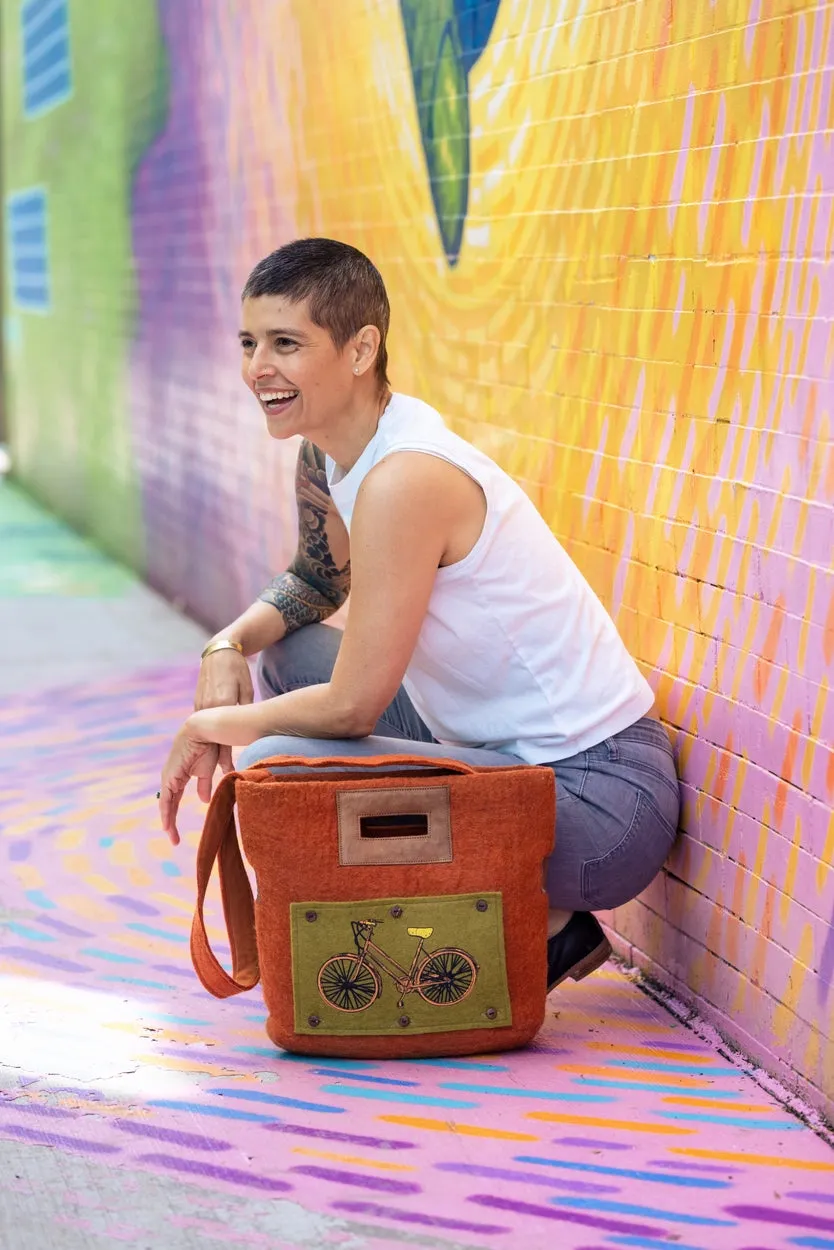 Customizable Felted Wool Tote