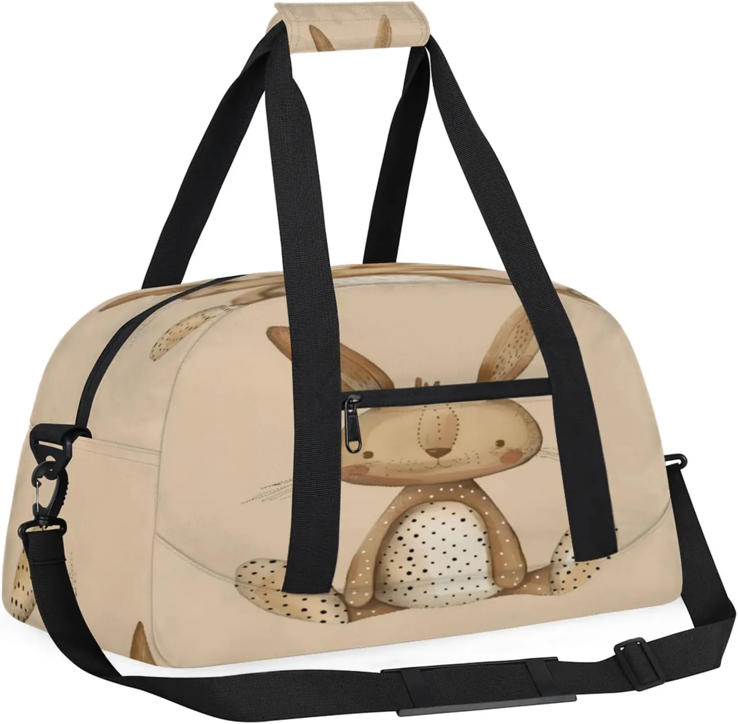 Cute Bunny Gym Bag for Women Men, Sports Travel Duffel Bag Lightweight Workout Bag Carry On Overnight Weekender Bag
