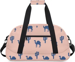 Cute Camels Texture Gym Bag Sports Duffle Bag Weekend Sleepover Duffel Bags Small Travel Tote for Overnight Workout Gymnastics Dance Ballet