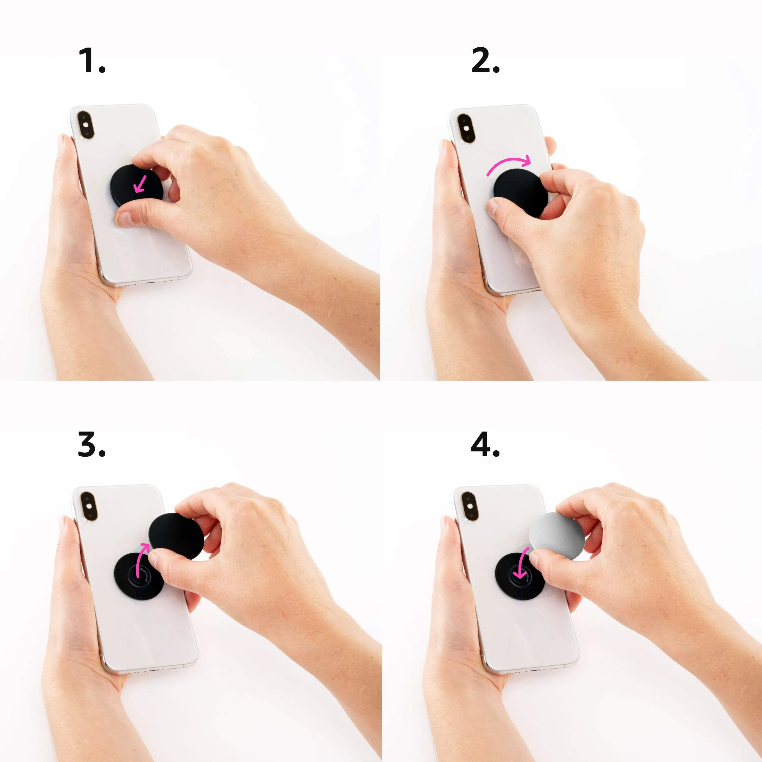 Cute Full Volume Black Mascara Eyelashes PopSockets PopGrip: Swappable Grip for Phones & Tablets
