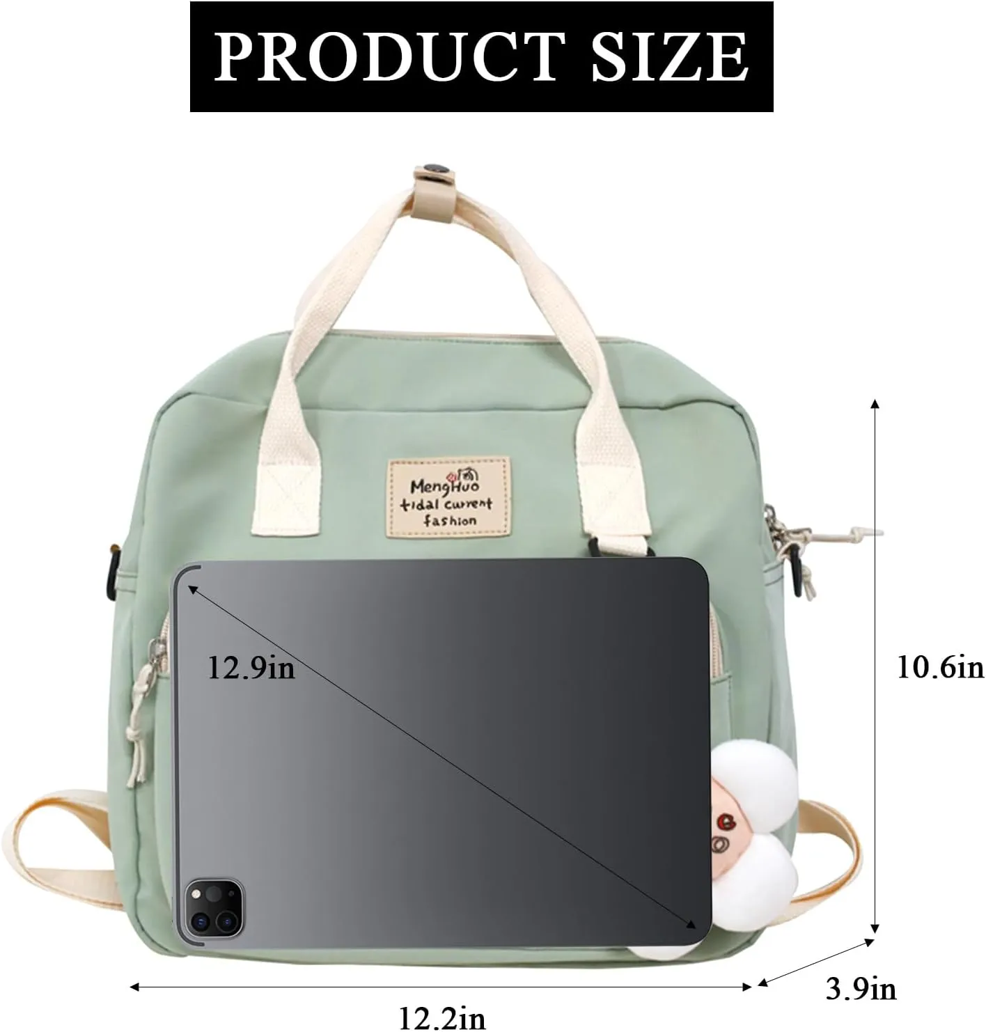 Cute Messenger Bag Y2K Kawaii Crossbody Bag Japanese Backpack Aesthetic Ita Bags with Kawaii Accessories