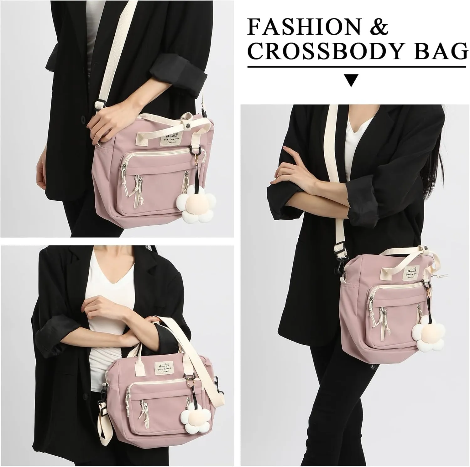 Cute Messenger Bag Y2K Kawaii Crossbody Bag Japanese Backpack Aesthetic Ita Bags with Kawaii Accessories