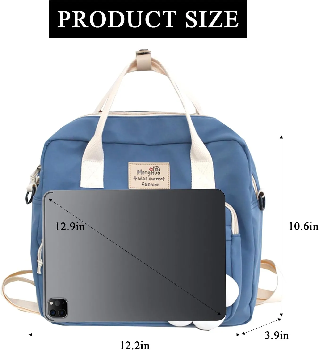 Cute Messenger Bag Y2K Kawaii Crossbody Bag Japanese Backpack Aesthetic Ita Bags with Kawaii Accessories