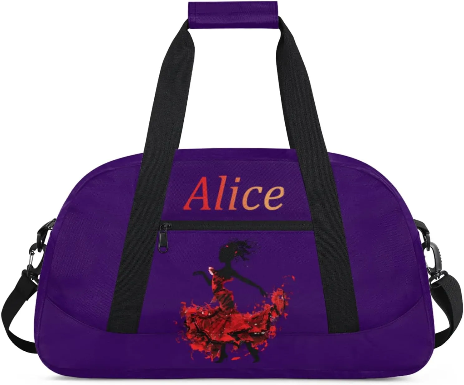 Dance Duffle-Bag for Teens Girls,Custom Ballet-Bag for Dancer,Carry-on Lightweight for Travel-Duffle,Overnight,Workout Dance Red