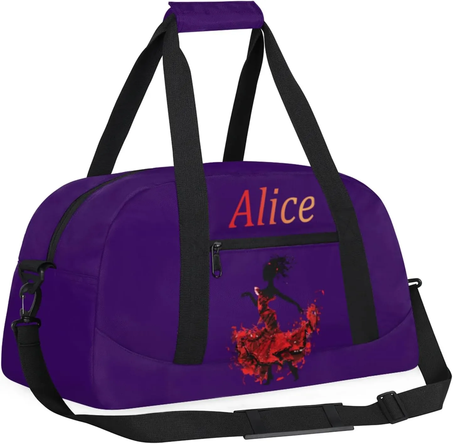 Dance Duffle-Bag for Teens Girls,Custom Ballet-Bag for Dancer,Carry-on Lightweight for Travel-Duffle,Overnight,Workout Dance Red
