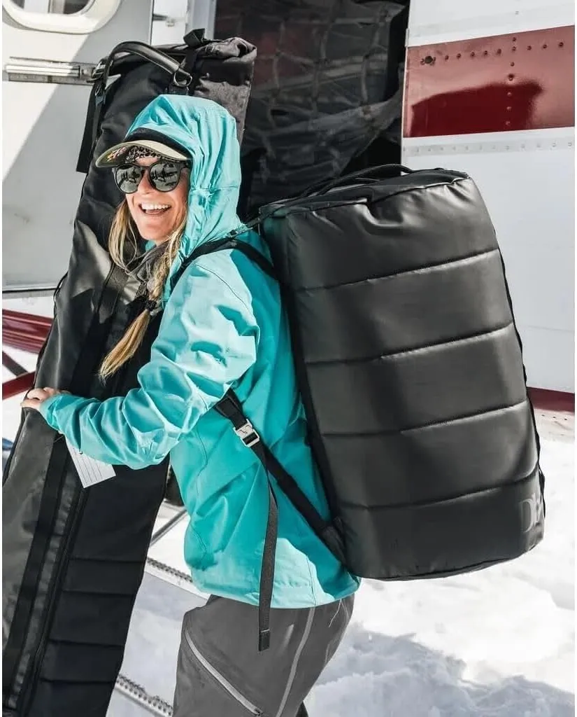 Db Journey Roamer Pro Split Duffel Bag, Travel Duffel Backpack, Convertible Weekender with Ergonomic Straps for Comfort, Carry On with Roller Bag Hook Up System, 90L - Black Out