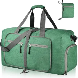 Dimayar 115L Travel Duffle Bag for Men Women - Foldable Duffel Bag with Shoes Compartment - Overnight Bags Waterproof & Tear Resistant(Forest Green)