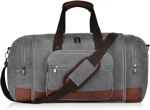 Dimayar Expandable Duffle Bag for Men, 50L Large-Capacity Weekender, Water-Resistant Mens Duffle Bags for Traveling, Lightweight & Durable Overnight Carry-On, Versatile Gym and Travel Bag