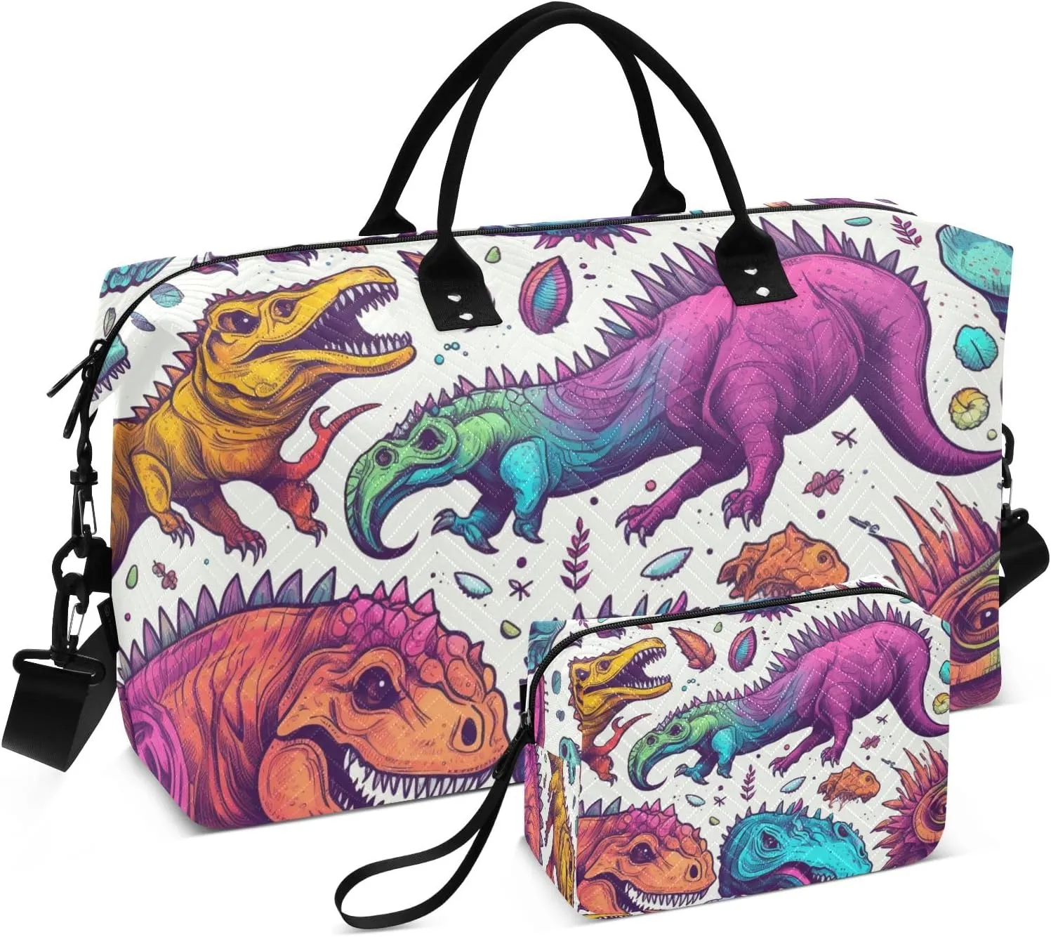 Dinosaur Fossil Travel Duffle Bag Gym Yoga Carry on Bags for Men Women Weekender Bag