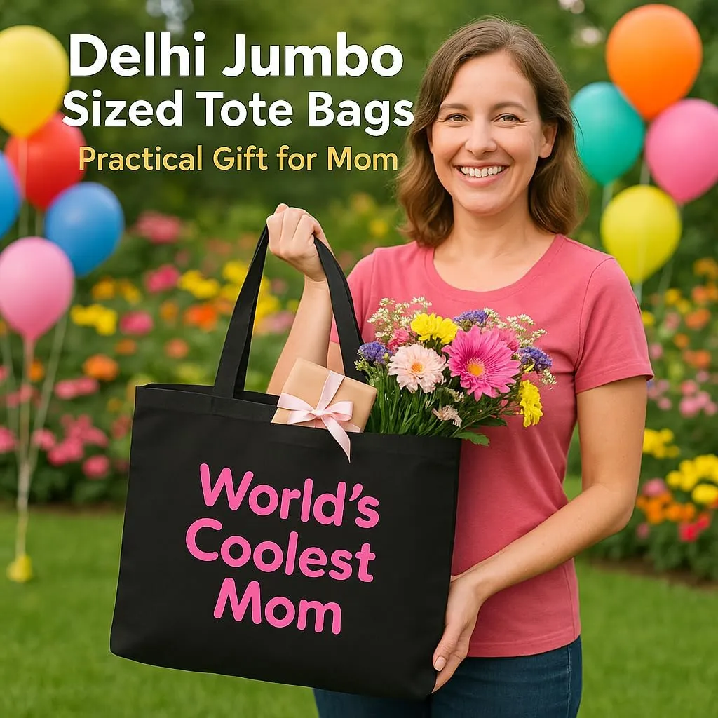 DISCOUNT PROMOS Custom Jumbo Sized Tote Bags Set of 100, Personalized Bulk Pack - Reusable Grocery Bags, Shopping Bags, Promotional Item Totes for Women, Mother's Day Gift Ideas - Black