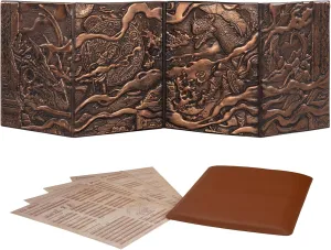 DND DM Screen 5e - D&D Dungeon Master Screen 3D Faux Leather with Customizable Inserts - Dungeons and Dragons GM / Game Master Accessories Gift for Man or Woman. Hide Your Dice Rolls, Maps & Books