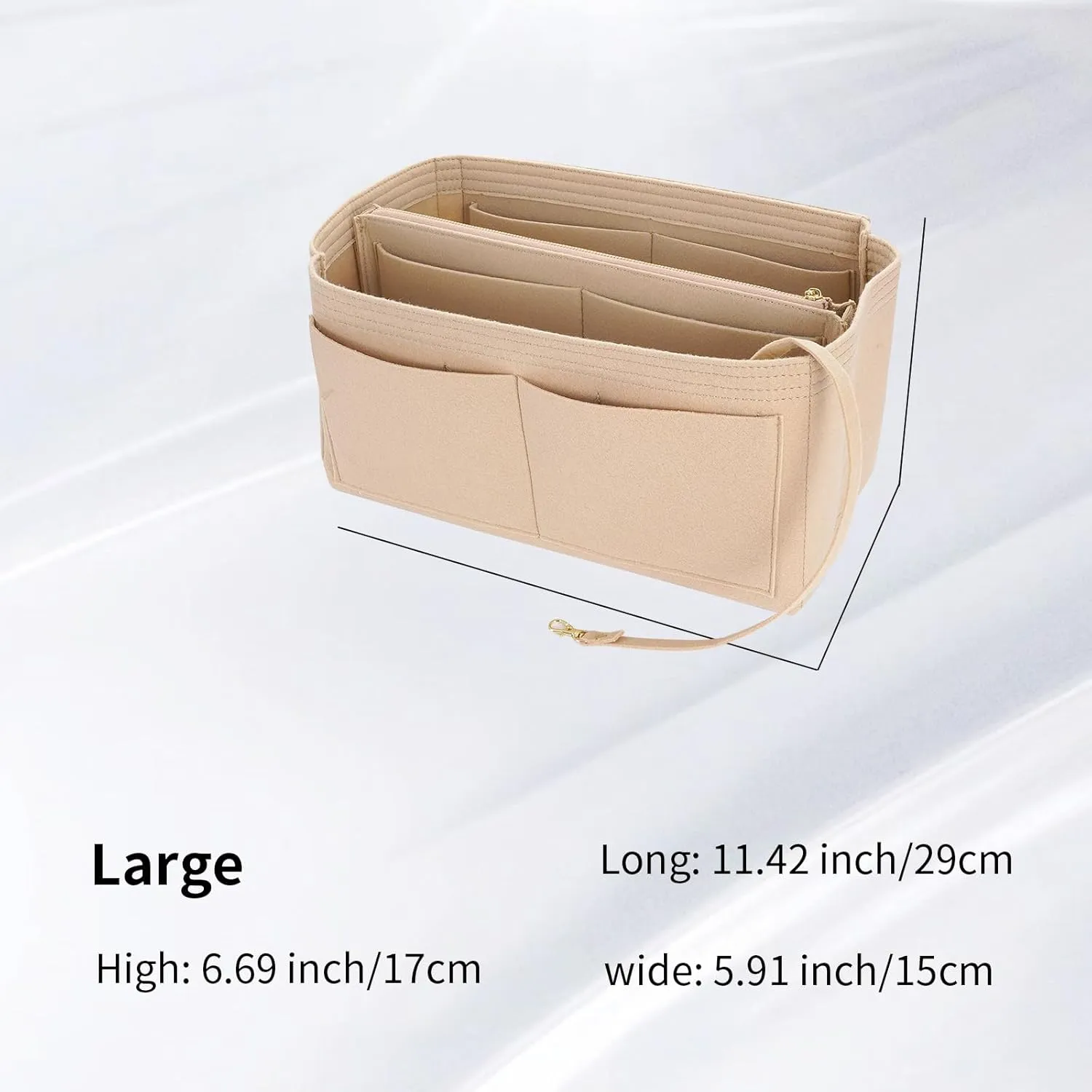 DOIAPUOS Purse Organizer Inserts for Louis Vuitton Speedy 30 Handbags (Beige,Medium)