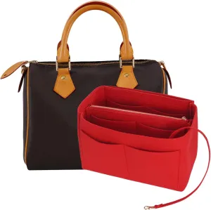 DOIAPUOS Purse Organizer Inserts for Louis Vuitton Speedy 35 Handbags (Red,Large)