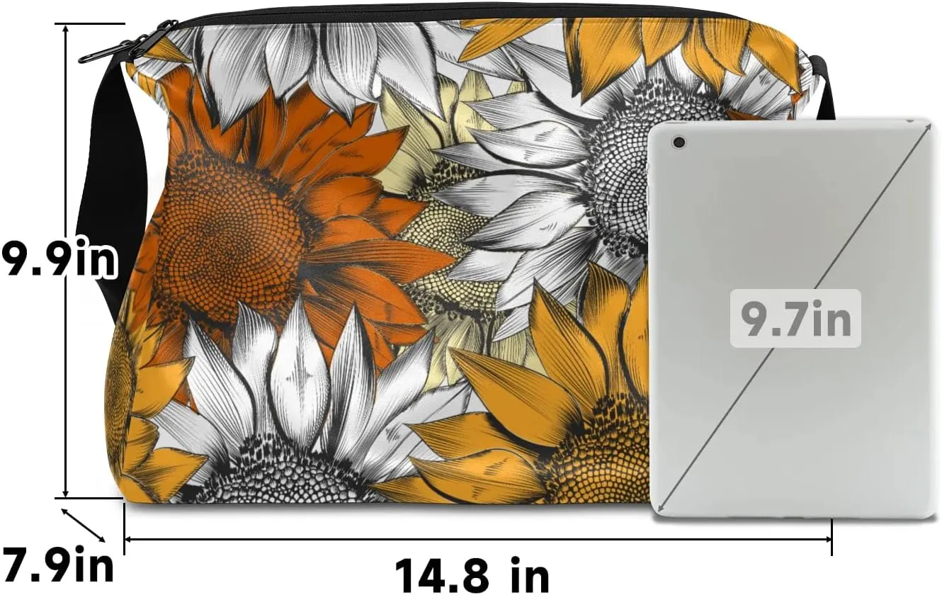 Doodle Sunflowers Small Gym Bag for Men Women Workout Sport Duffle Bag Waterproof Weekender Overnight Bag Lightweight Carry on Tote Bag Crossbody Shoulder Travel Bag for Swim Yoge Dance