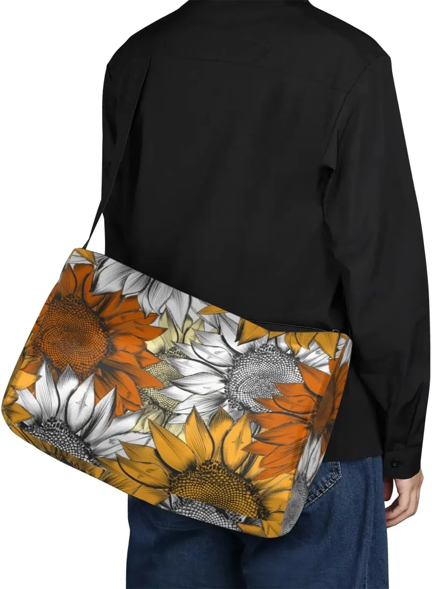 Doodle Sunflowers Small Gym Bag for Men Women Workout Sport Duffle Bag Waterproof Weekender Overnight Bag Lightweight Carry on Tote Bag Crossbody Shoulder Travel Bag for Swim Yoge Dance