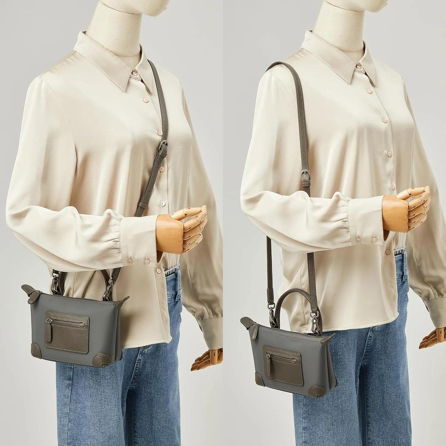 DORIS&JACKY Mini Top Handle Tote Purse For Women Designer Small Lightweight Crossbody Handbag With Adjustable Strap