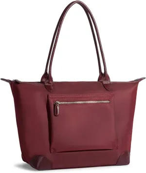 DORIS&JACKY Tote Bag For Women Large Lightweight Designer Leather Nylon Work Shoulder Bag And Foldable Travel Purse