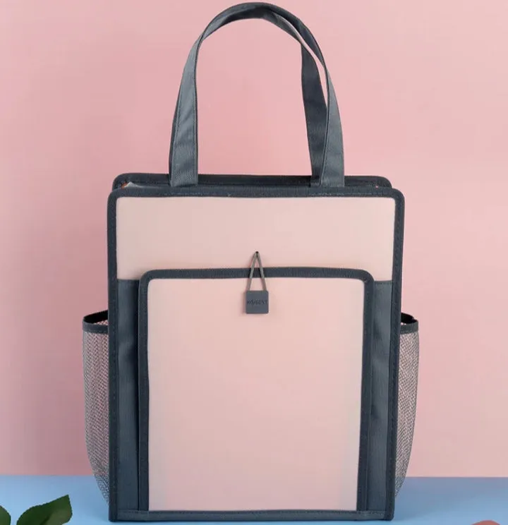 DOUBLE LAYER MULTI-PURPOSE ZIPPER HANDBAG (VERTICAL)