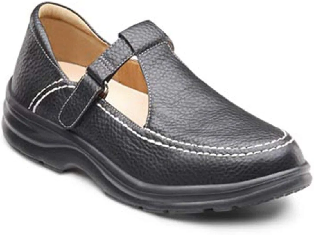 DR. COMFORT Lu Lu Mary Jane Comfortable Diabetic Shoes for Women with Gel Inserts-Leather Dress Shoes
