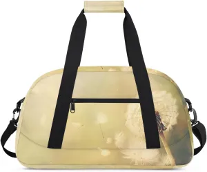 Dream Dandelion Boys Girls Gym Bag Dance Perform Training Duffel Bags Weekender Carry-On Tote Luggage Bag Ideal for School Practice or Overnight Trips Dandelion