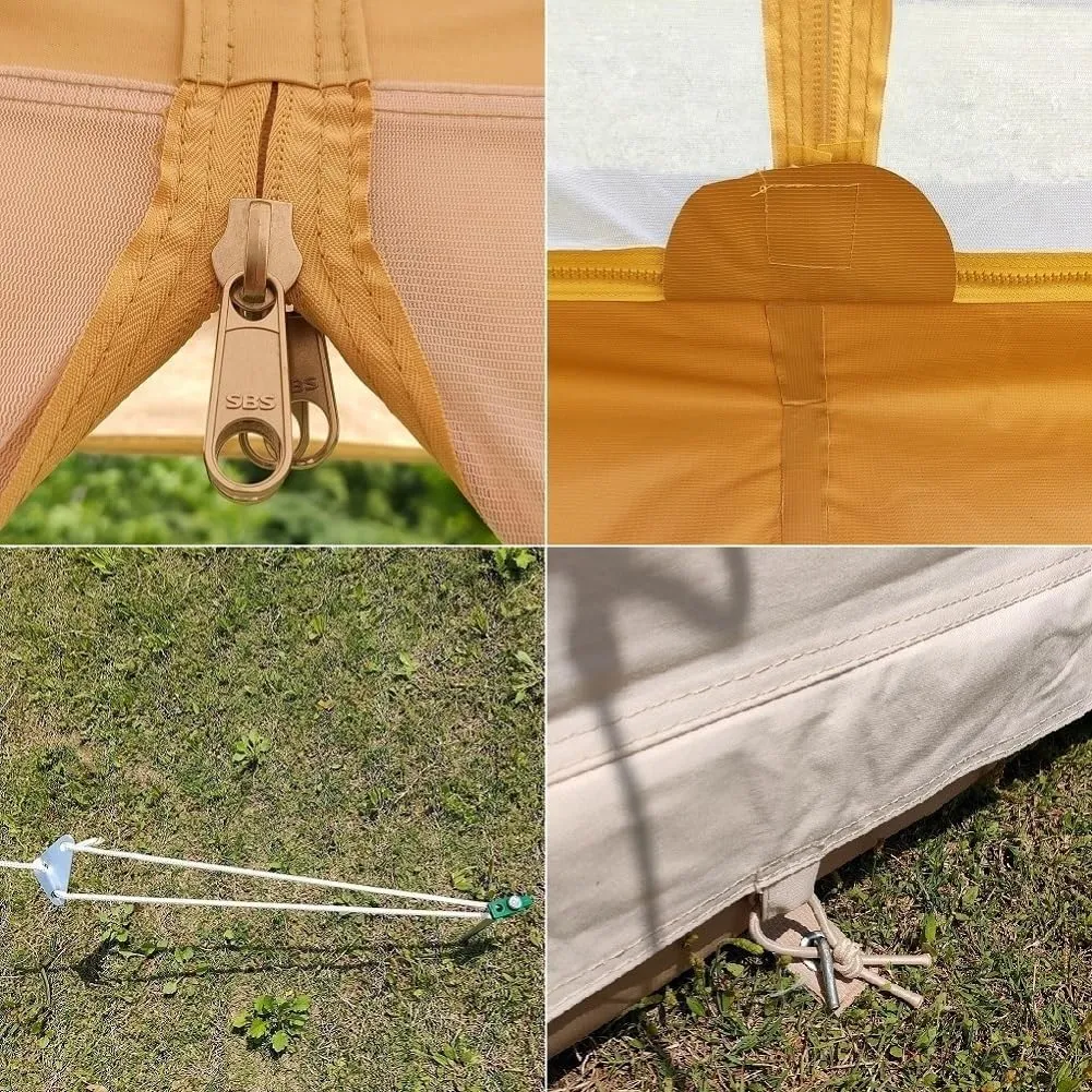 Dream House Outdoor Waterproof Cotton Canvas Family Camping Bell Tent