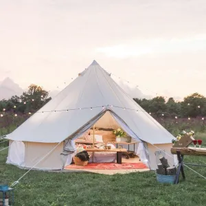 Dream House Outdoor Waterproof Cotton Canvas Family Camping Bell Tent