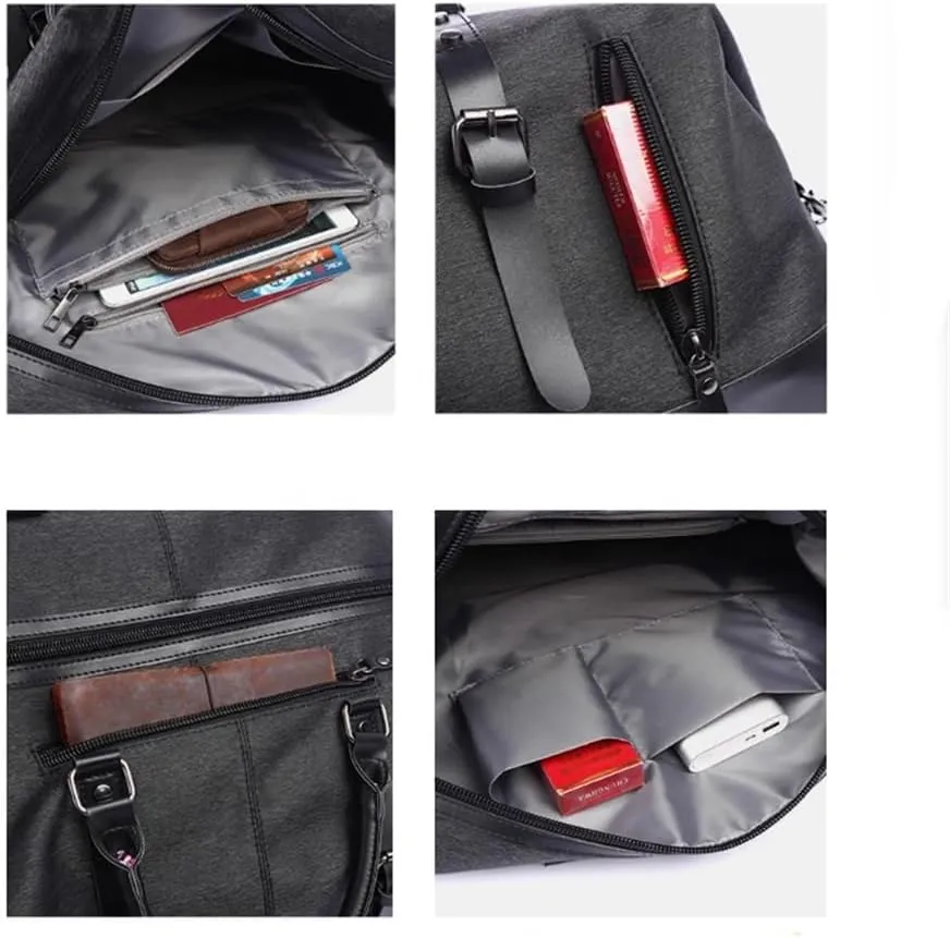 Duffle Bag Business Travel Bag Men's Handbag Lightweight Business Trip Luggage Bag for Travel, Workout(Black)